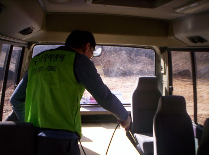 영구차 소독사진