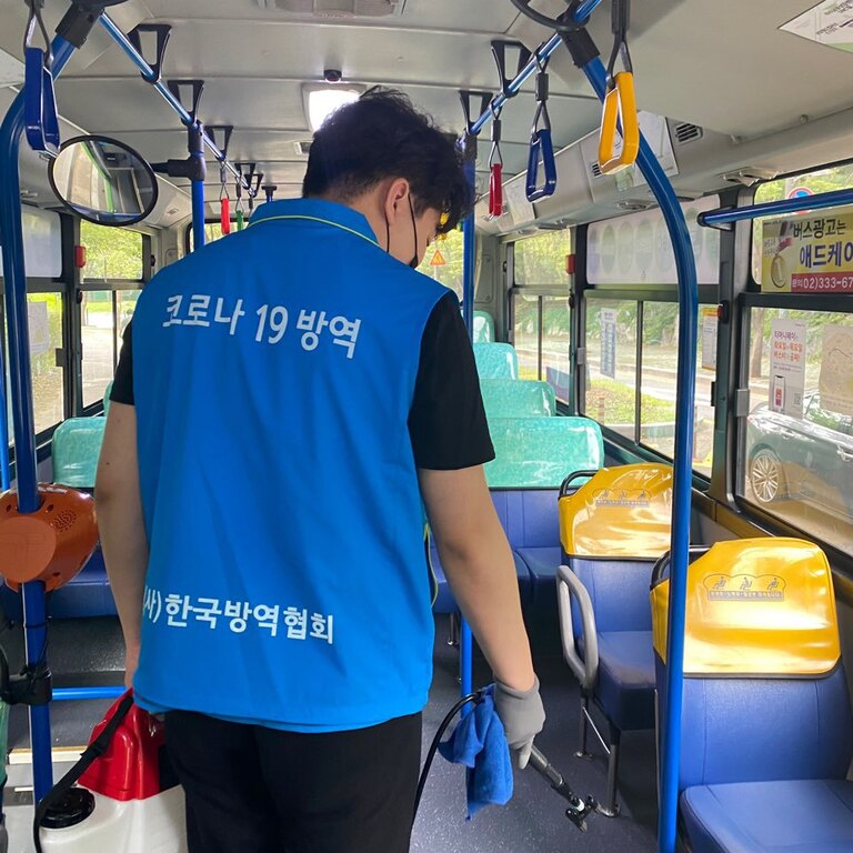 은평구 관내 마을버스 방역소독